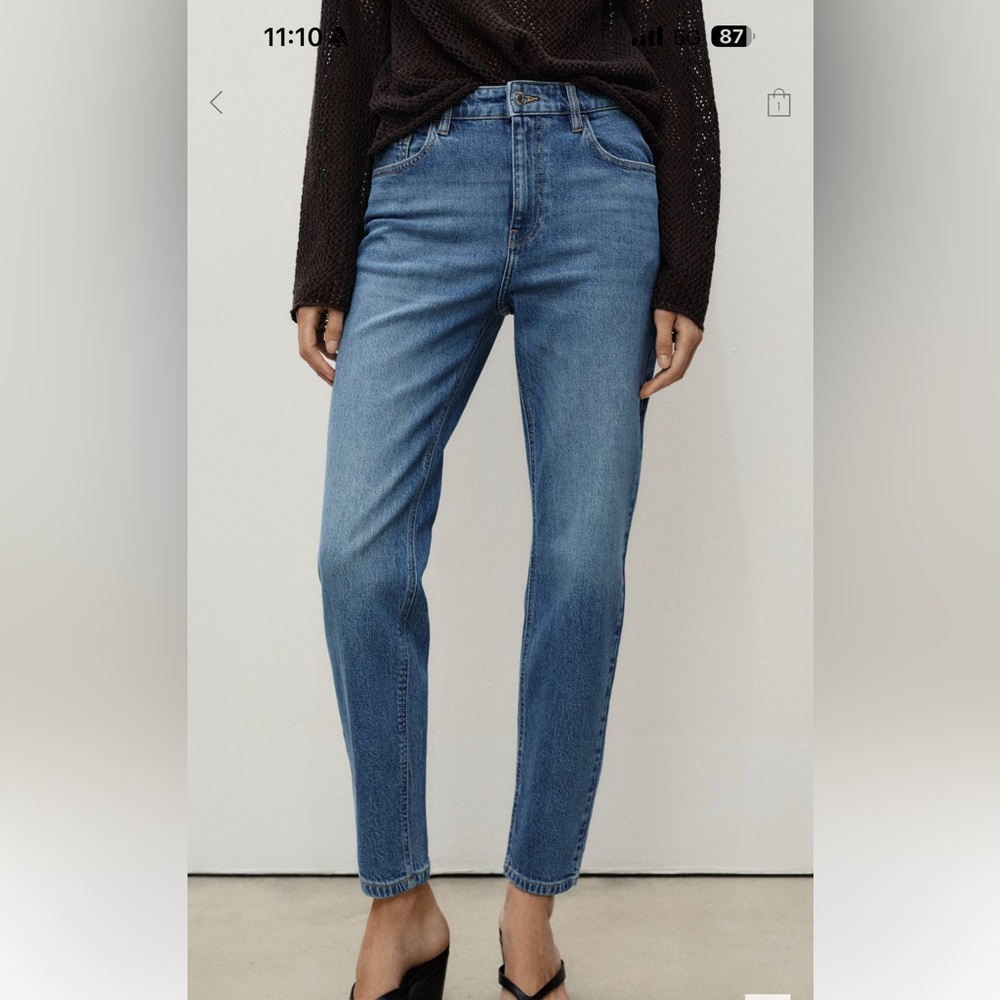 Mango jeans newmom high-rise